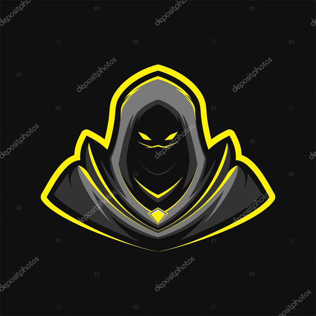ASSASSIN WARRIOR MASCOT LOGO GAMING VECTOR ILLUSTRATION