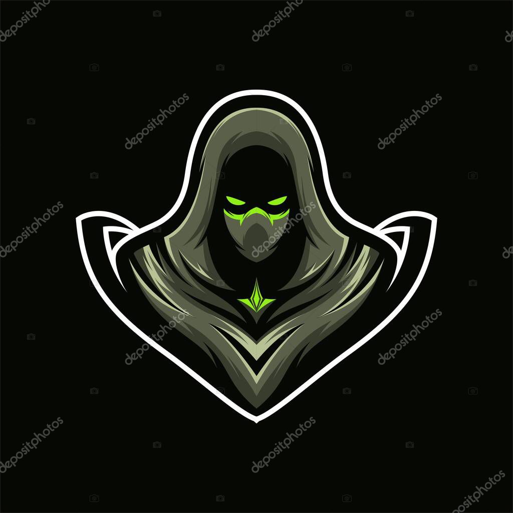 ASSASSIN WARRIOR MASCOT LOGO GAMING VECTOR ILLUSTRATION
