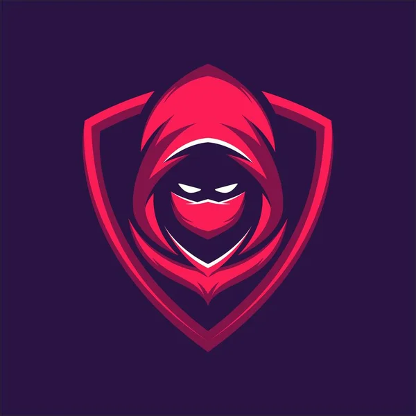 Assassin Warrior Mascot Logo Gaming Vector Illustration — Image vectorielle