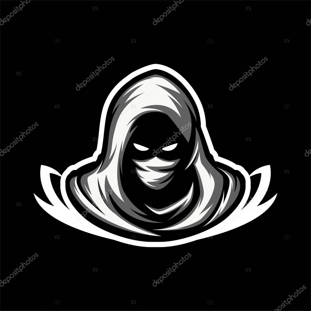 ASSASSIN WARRIOR MASCOT LOGO GAMING VECTOR ILLUSTRATION