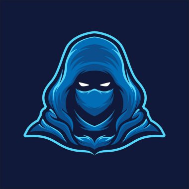 Suikastçı Savaş Maskotu Logosu Oyun VECTOR İSTİYONU