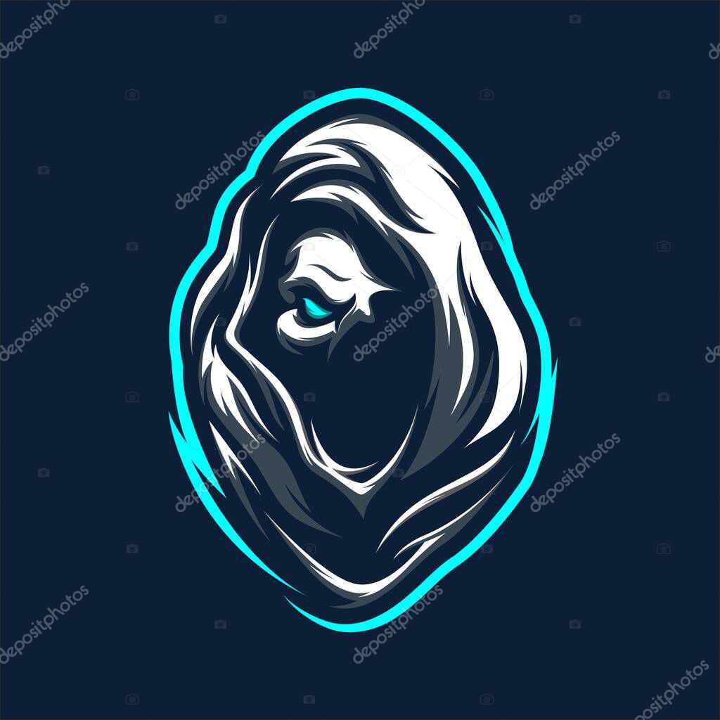 ASSASSIN WARRIOR MASCOT LOGO GAMING VECTOR ILLUSTRATION