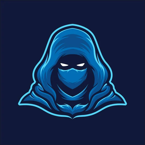 Assassin Warrior Mascot Logo Gaming Vector Ilustration —  Vetores de Stock