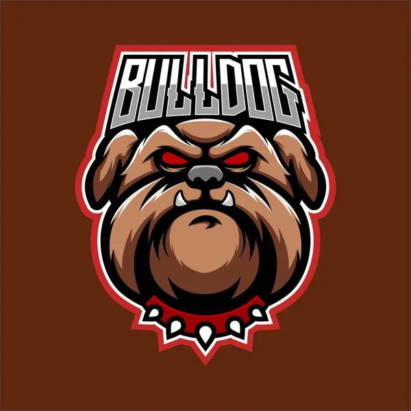 Bulldog Dog Logo Vector Illustráció — Stock Vector