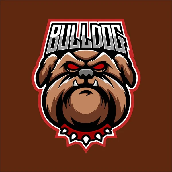 Ilustración Del Vector Del Logotipo Del Perro Bulldog — Vector de stock