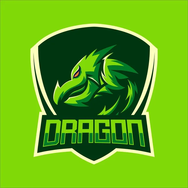 Dragon Shield Logo Vector — Stock vektor