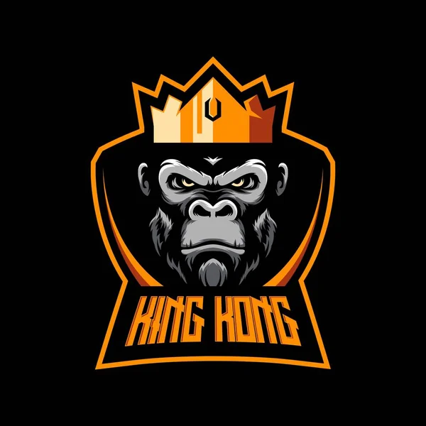 Вектор Логотипа King Kong Mascot — стоковый вектор