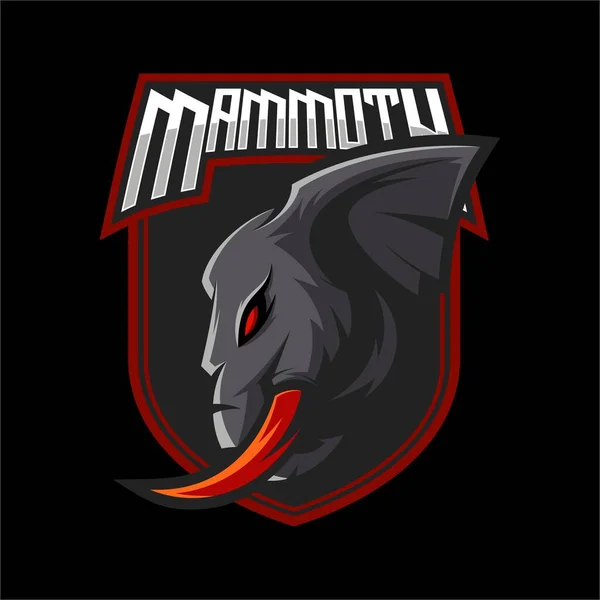 Mamoth Mascot Logo Vector — ストックベクタ