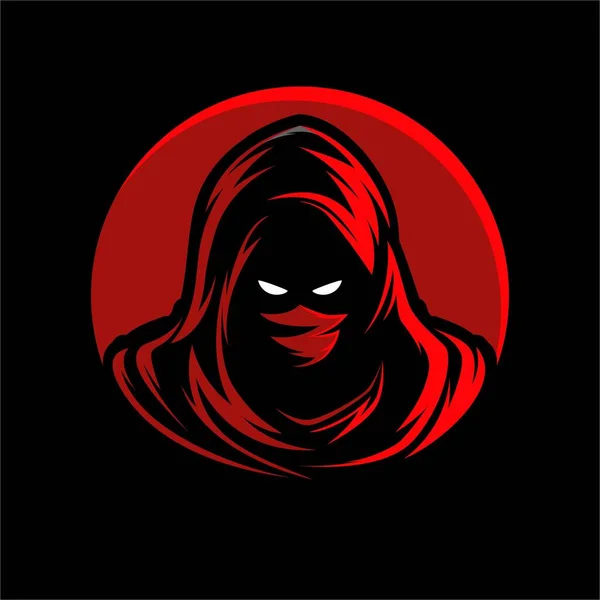 Ninja Assassin Mascot Logo Vector — стоковый вектор