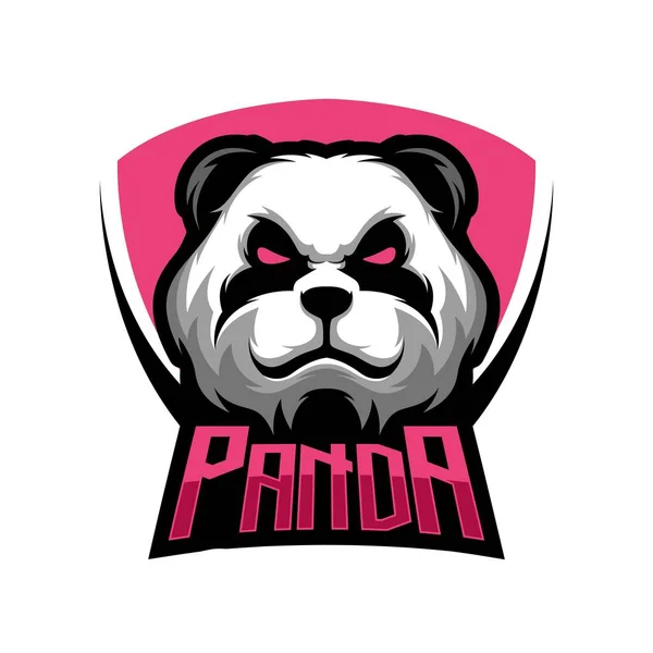 Vector Logo Mascot Panda —  Vetores de Stock