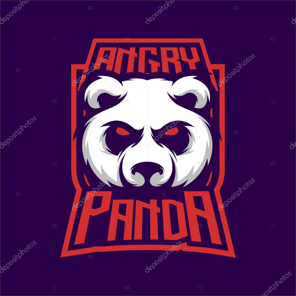 ANGRY PANDA LOGO MASCOT
