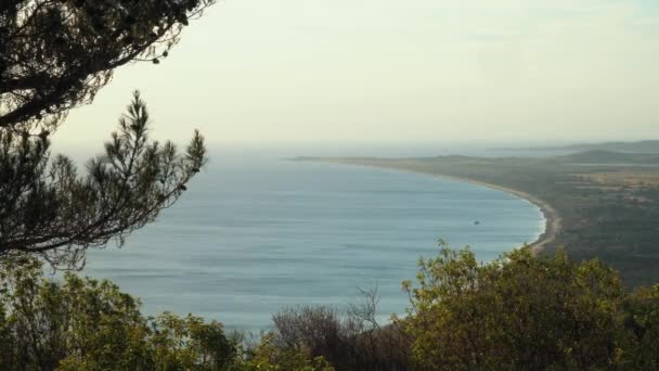 Bela Vista Litoral Anakkale Turquia Brisa Fresca Ondas Suaves Praia — Vídeo de Stock