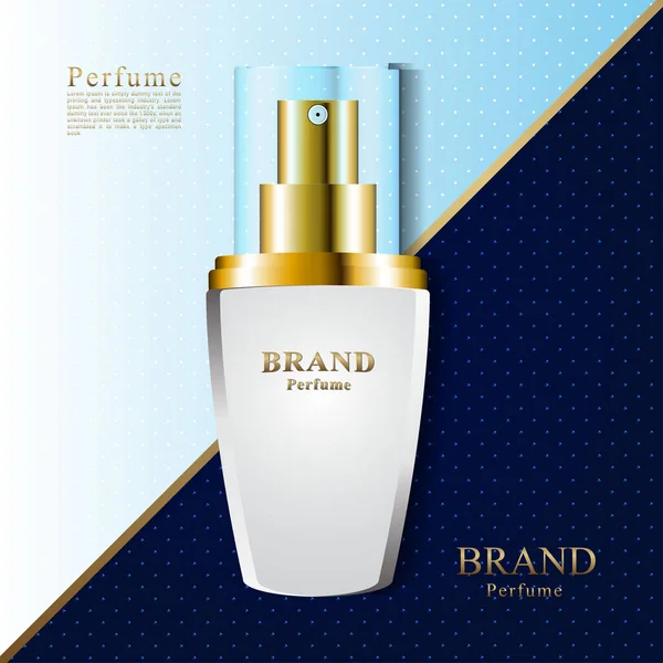 Luxe Fond Bleu Pour Publicité Des Parfums Cosmétiques — Photo