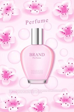 Pembe damlalı ve 3D ambalajlı kiraz çiçeği reklamı