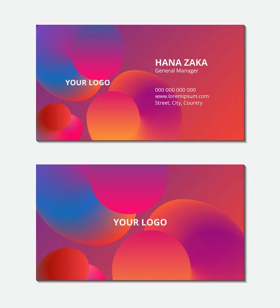 Modern Business Card Gradient Design Template — Stock Photo, Image