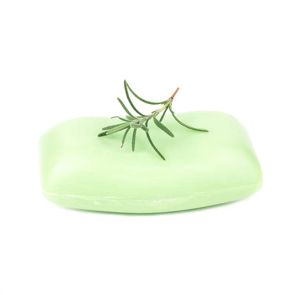 Beyaz arkaplanda izole edilmiş biberiye sabunu