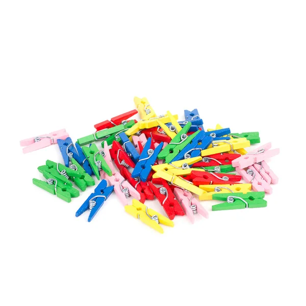 Beyaz arka planda rengarenk mandalların saçılması