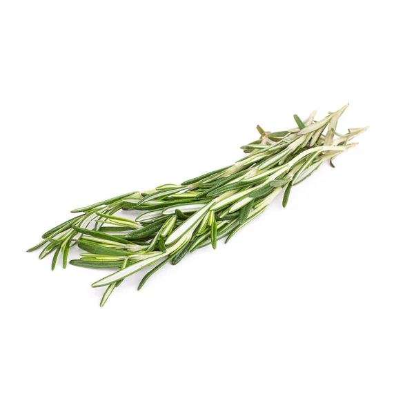 Beyaz arkaplanda yeşil biberiye tozu