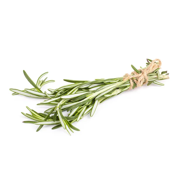 Beyaz arka planda izole edilmiş yeşil biberiye tomurcukları