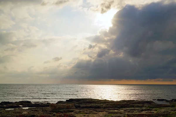 Die Sonne Bricht Durch Die Wolken Über Dem Meer Tarhankut — Stockfoto