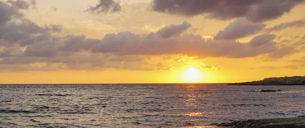 Schöner Himmel Bei Sonnenuntergang Über Dem Meer Tarchankut Krim Ukraine — Stockfoto