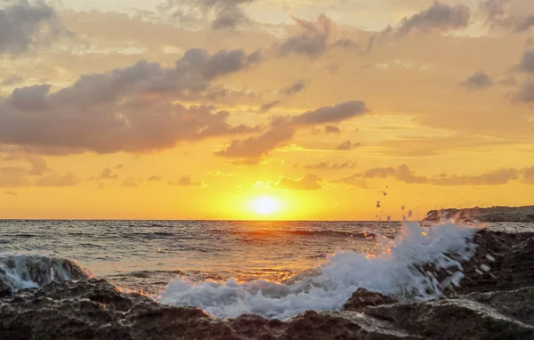 Bellissimo Cielo Tramonto Sul Mare Tarkhankut Crimea Ucraina — Foto Stock