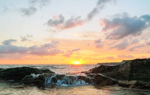 Beautiful Sky Sunset Sea Tarkhankut Crimea Ukraine — Stock Photo, Image