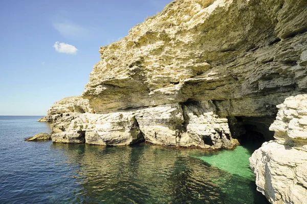 Gruta Rocha Praia Tarhankut Crimeia Ucrânia — Fotografia de Stock