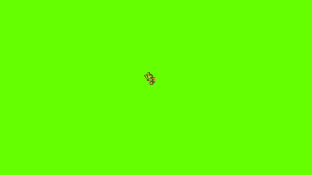 Cartoon Characters Fairy Tale Animation Green Background — Stock Video