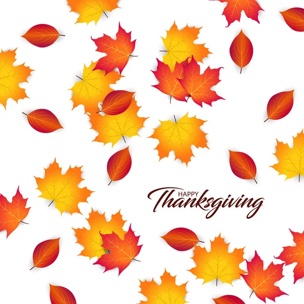 Moderne Happy Thanksgiving Day Hintergrund Mit Herbstblättern Der Herbst Hinterlässt — Stockvektor