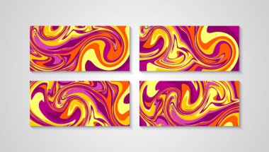 Renkli kıvrımlı resim arka planı. Sıvı boya ya da Ebru tablosu. Kapak, davetiye, poster, kart, duvar kağıdı ve diğer şeyler için soyut resim arkaplanı.