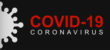 Roman Coronavirus 2019 N-CoV. Yaratıcı koronavirüs tasarımı fikri. Kağıt kesim tarzı ve siyah arka planda yaratıcı koronavirüs tasarımı kavramı. covid-19 web, afiş, etiket, broşür, bilgi, grafik ve diğerleri için tasarım şablonu.