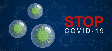 Covid-19 'u durdurun. Roman Coronavirus 2019 n-CoV enfeksiyon önleme yöntemleri bilgi grafikleri. Kağıt kesim tarzı ve siyah arka planda yaratıcı koronavirüs tasarımı kavramı. covid-19 tasarım şablonu