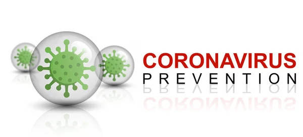 Come Prevenire Sfondo Coronavirus Prevenzione Del Virus Corona Con Illustrazione — Vettoriale Stock