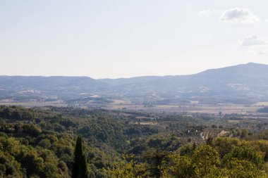Umbria 'daki Citta della Pieve' den Orta İtalya Panoraması