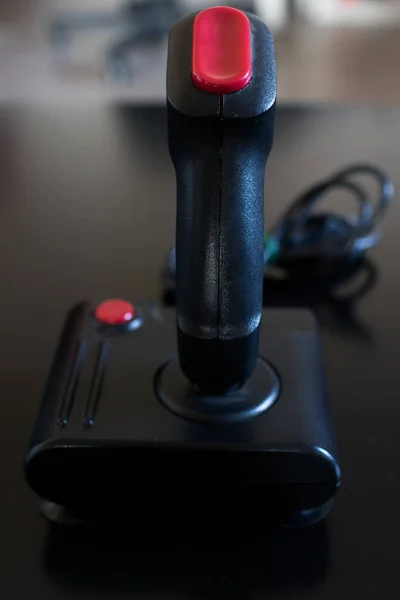 Joystick Gioco Arcade Computer Console Dagli Anni Nero — Foto Stock