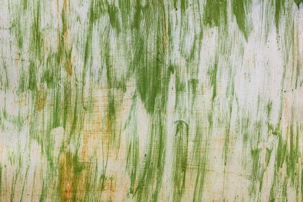 Texture Métallique Avec Rayures Fissures Rouille Traces Peinture Verte — Photo