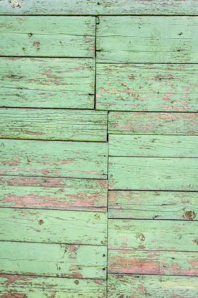 Fondo Madera Viejo Escamoso Con Pintura Verde Escamas — Foto de Stock