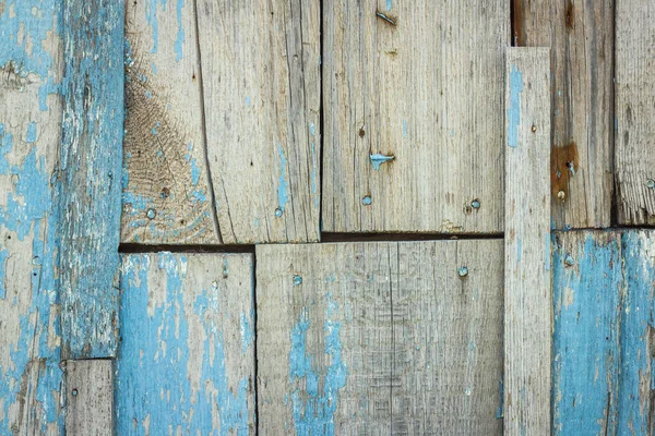 Antiguo Fondo Madera Escamosa Con Pintura Azul Escamas — Foto de Stock