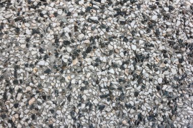 Taş duvar arkaplan dokusu. Betonda çakıl taşı dokusu, duvarda küçük çakıl taşları..