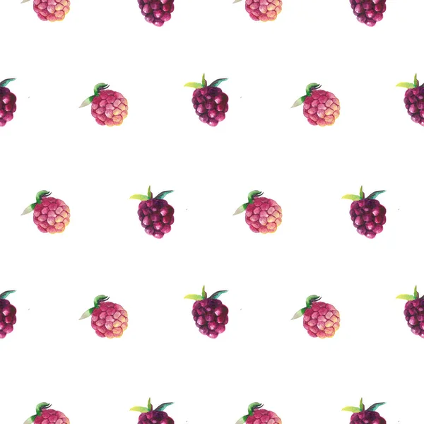 Watercolor forest berry seamless pattern