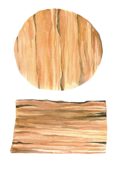 Watercolor wood frames clip art