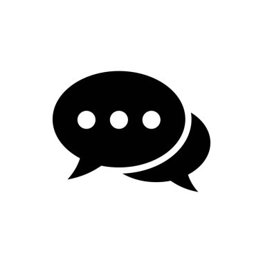 Sohbet ikonu vektörü. Sohbet vektörü simgesi. Konuşma balonu.