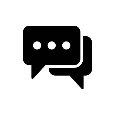 Sohbet ikonu vektörü. Sohbet vektörü simgesi. Konuşma balonu.