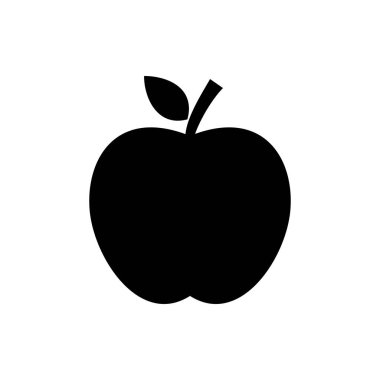 Elma ikonu. Apple vektör simgesi