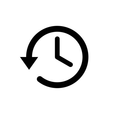 Tarih ikonu. Geçmiş vektör simgesi