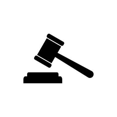 Gavel ikonu. Gavel ikon vektörü. Yargıç Gavel Açık Artırma Simgesi Vektörü