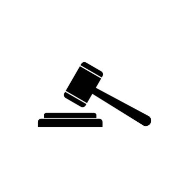 Gavel ikonu. Gavel ikon vektörü. Yargıç Gavel Açık Artırma Simgesi Vektörü