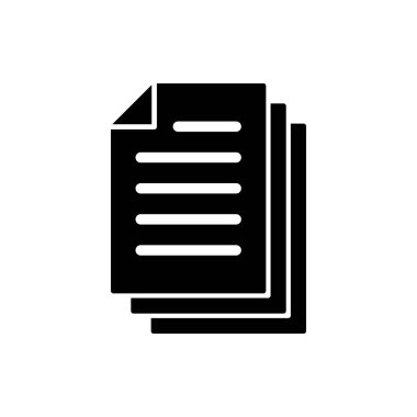 Belge simgesi vektörü. Kağıt ikonu. Dosya Simgesi