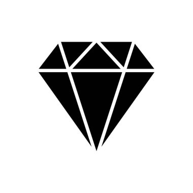 Elmas ikonu. Elmas vektör simgesi. Gemstone sembolü